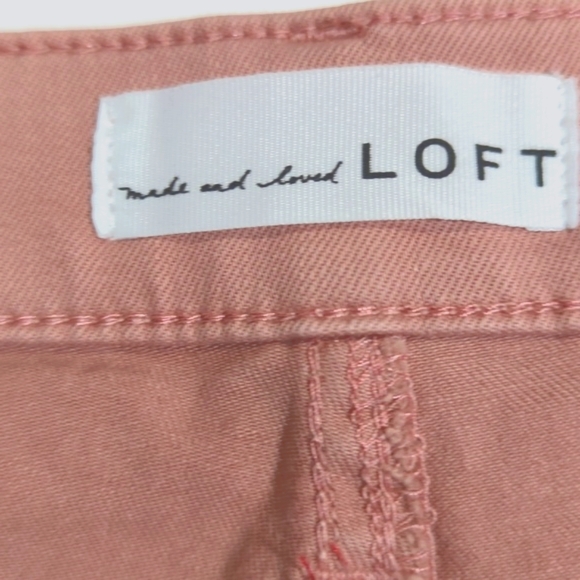NWT Loft High Rise Pink Straight Leg Jeans - Picture 2 of 9